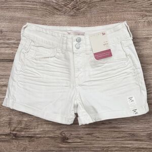 So Low Rise MIDI Stretch Shorts Size 5/27W New With Tags Kohl’s White Shorts